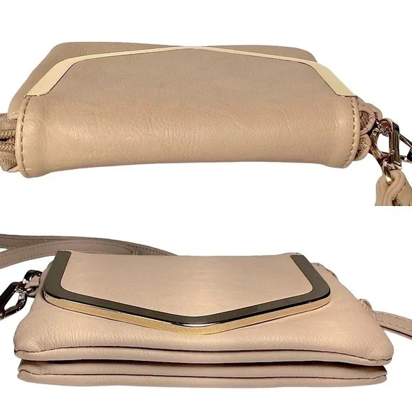Charming Charlie’s Bag Crossbody & Wristlet Straps Sand Color Gold Trim Hardware - Picture 3 of 12